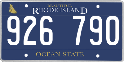 RI license plate 926790