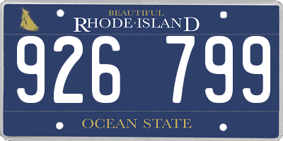 RI license plate 926799