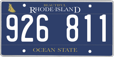 RI license plate 926811