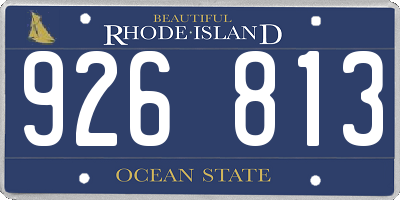 RI license plate 926813