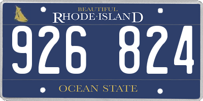 RI license plate 926824