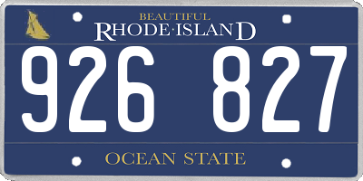 RI license plate 926827