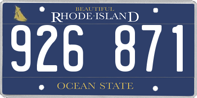 RI license plate 926871