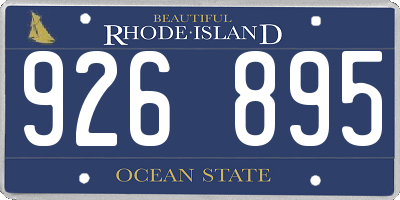 RI license plate 926895