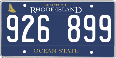 RI license plate 926899