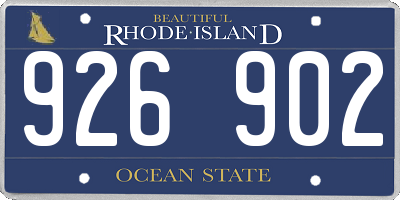 RI license plate 926902