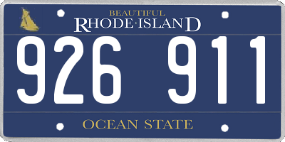 RI license plate 926911
