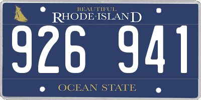 RI license plate 926941