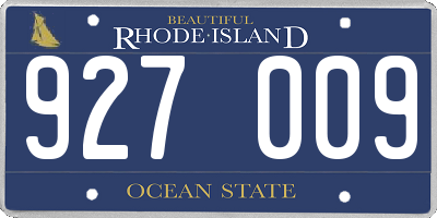 RI license plate 927009