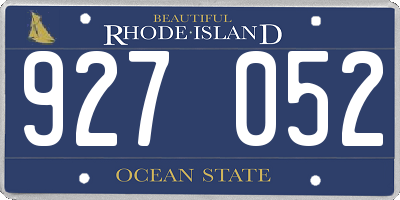 RI license plate 927052