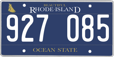 RI license plate 927085