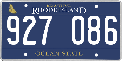 RI license plate 927086