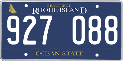 RI license plate 927088