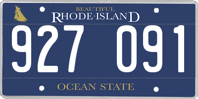 RI license plate 927091