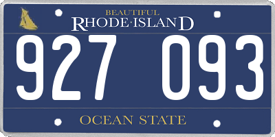 RI license plate 927093