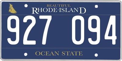 RI license plate 927094
