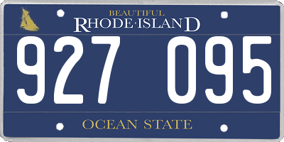 RI license plate 927095