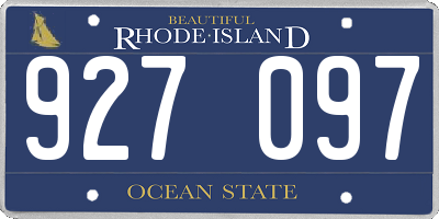 RI license plate 927097