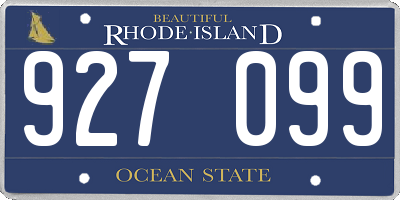 RI license plate 927099
