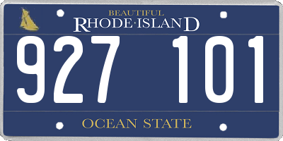 RI license plate 927101