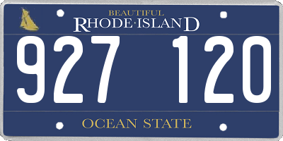 RI license plate 927120