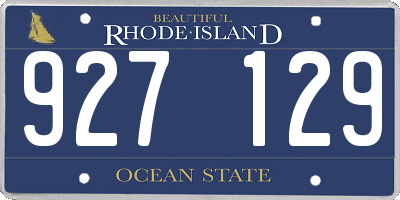 RI license plate 927129