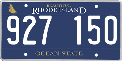 RI license plate 927150