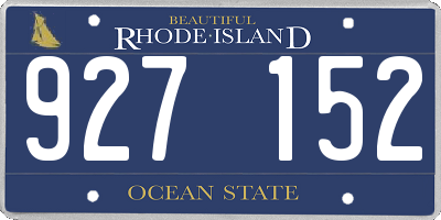 RI license plate 927152