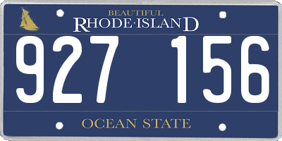 RI license plate 927156