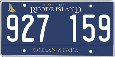 RI license plate 927159
