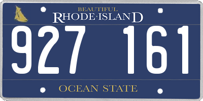 RI license plate 927161