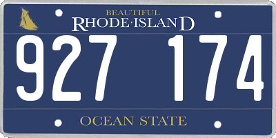 RI license plate 927174