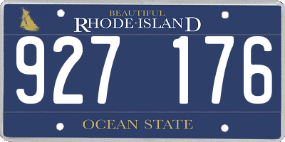 RI license plate 927176