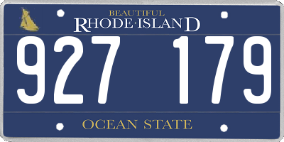 RI license plate 927179