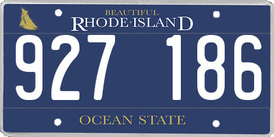 RI license plate 927186