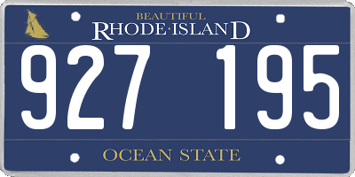 RI license plate 927195