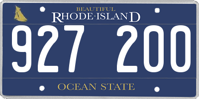 RI license plate 927200