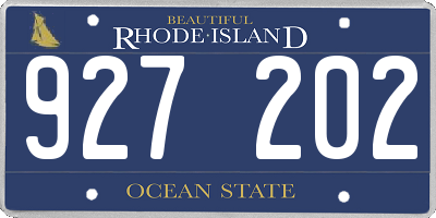 RI license plate 927202