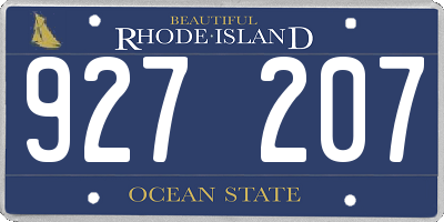 RI license plate 927207