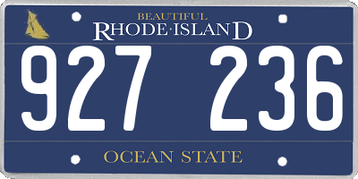 RI license plate 927236