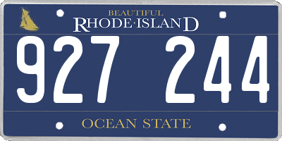RI license plate 927244