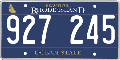 RI license plate 927245
