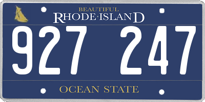 RI license plate 927247
