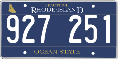 RI license plate 927251