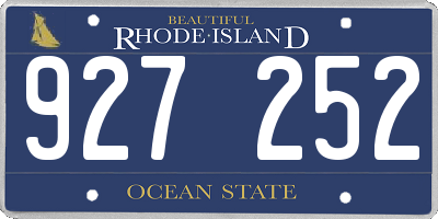 RI license plate 927252