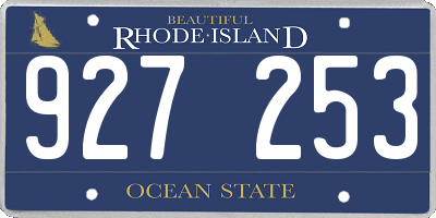 RI license plate 927253
