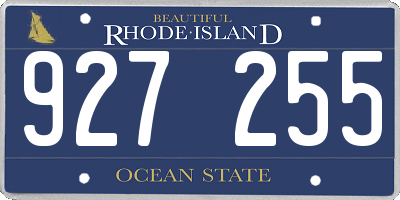 RI license plate 927255