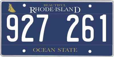 RI license plate 927261