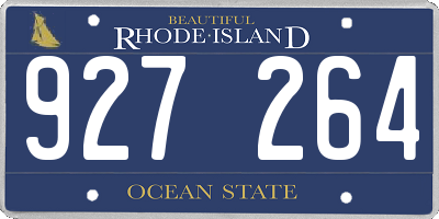 RI license plate 927264