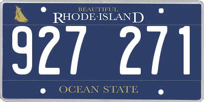 RI license plate 927271